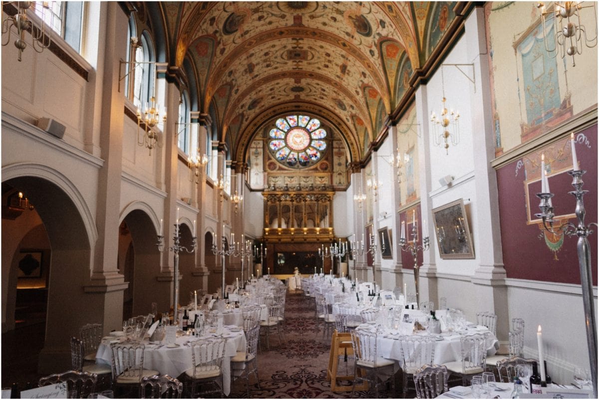 The beautiful reception space at this Deve Beaumont Estate wedding